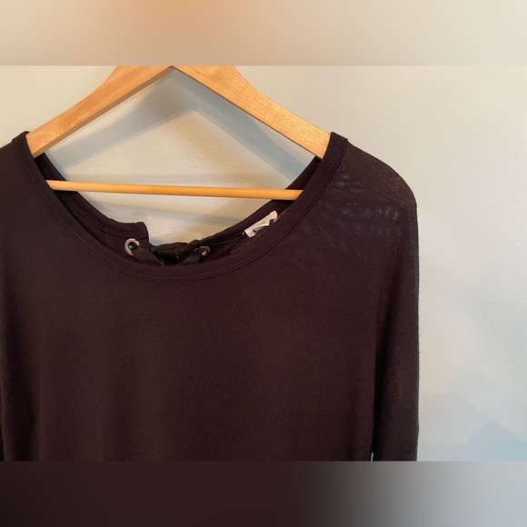 Garage Black Reversible Tunic Long Sleeve with Black Tie Ribbon - Picture 4 of 12